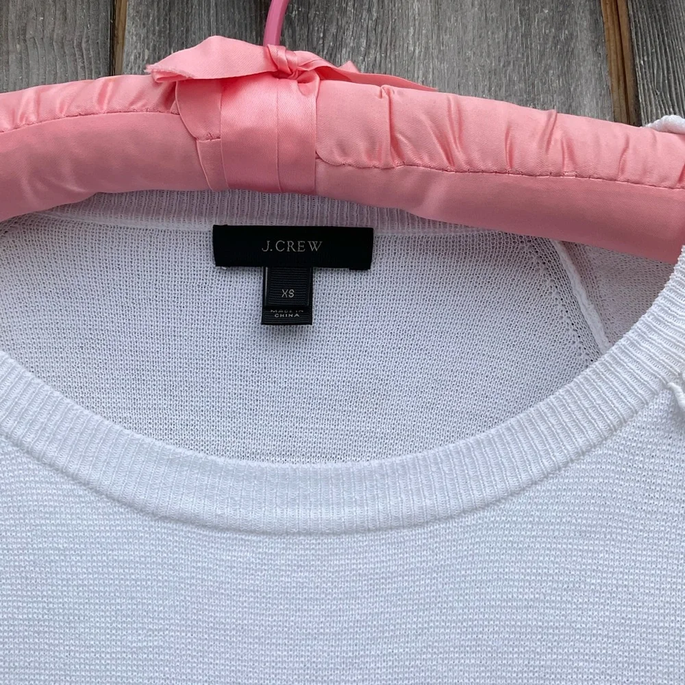 J. Crew White Knit Top